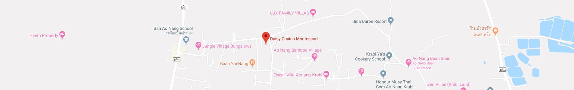 Map showing Daisy Chains at 241 Moo 2, Ao Nang